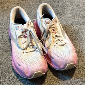 Pink and White Athletic Shoes